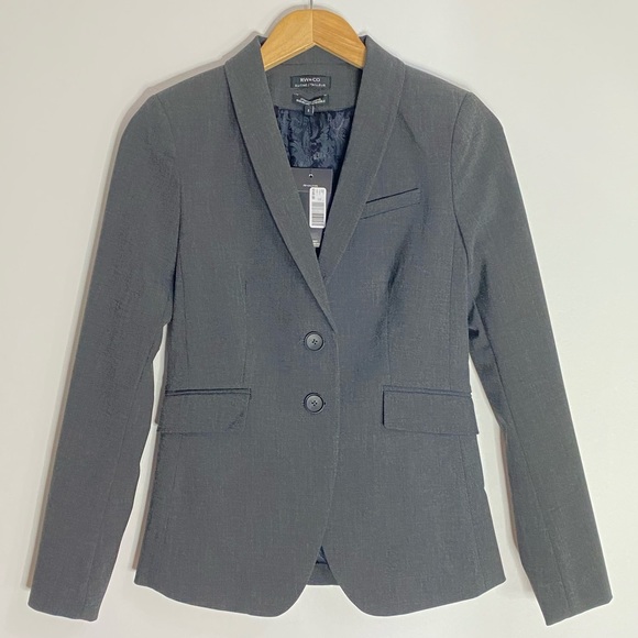 🔥SALE! NEW w tags Classic Grey Fitted Blazer - Picture 1 of 7